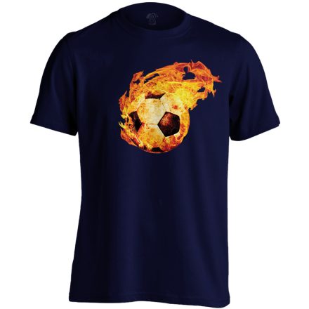 TűzGolyó focis férfi póló (tengerészkék)