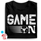Game on focis férfi póló (fekete)