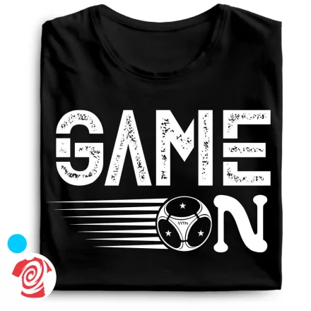 Game on focis férfi póló (fekete)