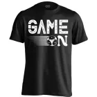Game on focis férfi póló (fekete)