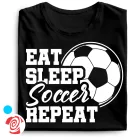 Soccer all day focis férfi póló (fekete)