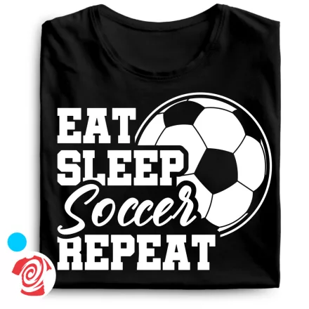 Soccer all day focis férfi póló (fekete)
