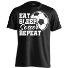 Soccer all day focis férfi póló (fekete)