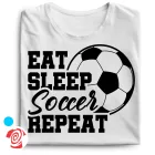 Soccer all day focis férfi póló (fehér)