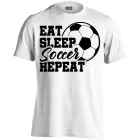 Soccer all day focis férfi póló (fehér)