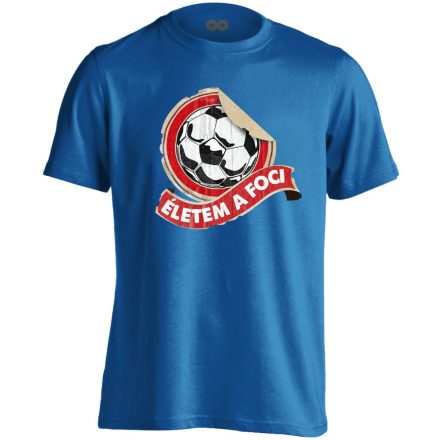 ÉletemAFoci focis férfi póló (kék)