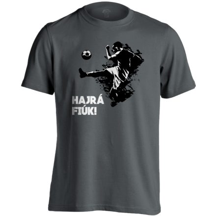 HajráFiúk focis férfi póló (szénszürke)