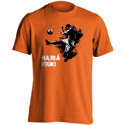 HajráFiúk focis férfi póló (narancssárga)