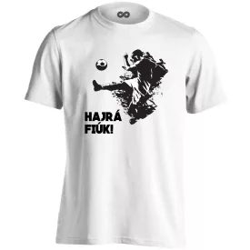 HajráFiúk focis férfi póló (fehér)
