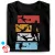 Pillanatok focis férfi póló (fekete)