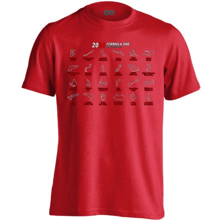 Forma egyes pályák autós férfi póló (piros)