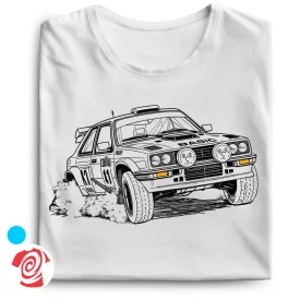 Rally művészete autós férfi póló (fehér)