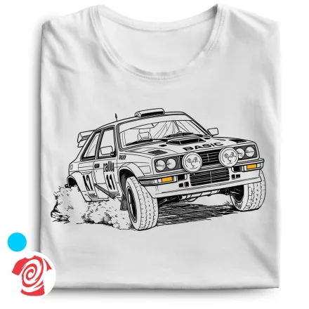 Rally művészete autós férfi póló (fehér)