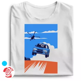 Rally ugratás autós férfi póló (fehér)
