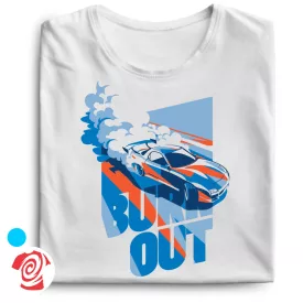 Burnout autós férfi póló (fehér)