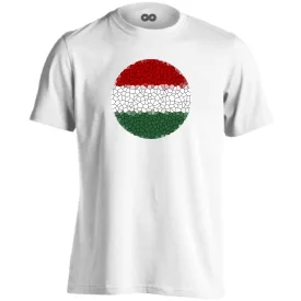 Magyar halmaz szurkolói férfi póló (fehér)