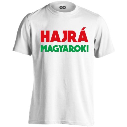 Hajrá magyarok! férfi póló (fehér)