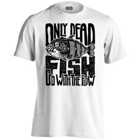 DöglöttHal pecás férfi póló (fehér)