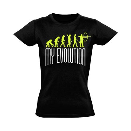 MyEvolution íjászos női póló (fekete)