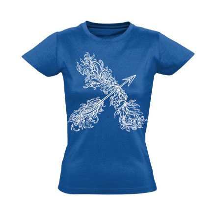 Nyílevél íjászos női póló (kék)