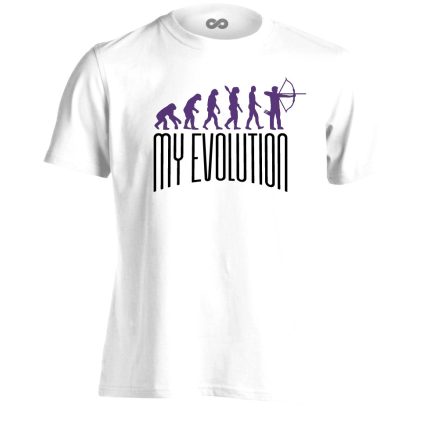 MyEvolution íjászos férfi póló (fehér)