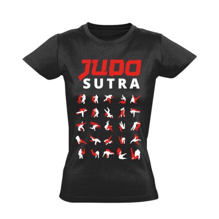 JudoSutra dzsúdós női póló (fekete)