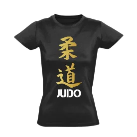 Judotentik dzsúdós női póló (fekete)