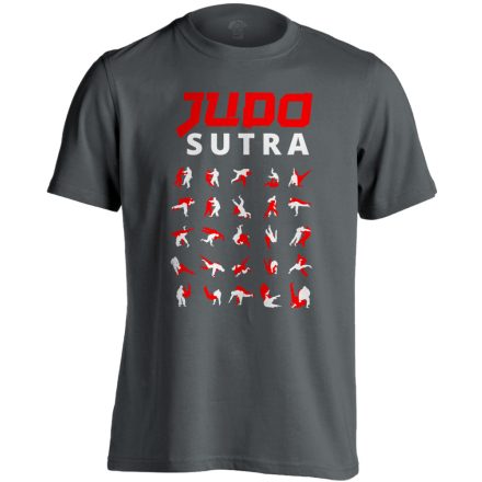 JudoSutra dzsúdós férfi póló (szénszürke)