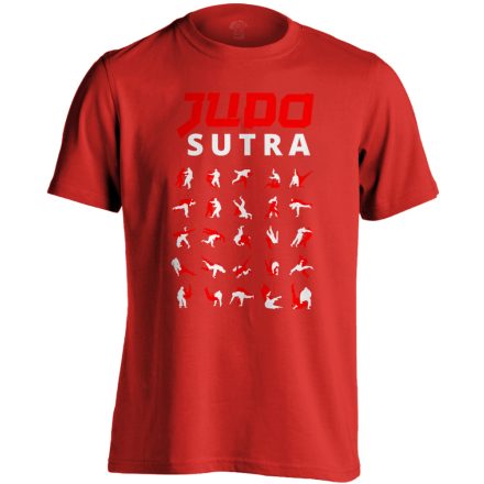 JudoSutra dzsúdós férfi póló (piros)
