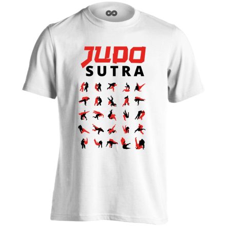 JudoSutra dzsúdós férfi póló (fehér)