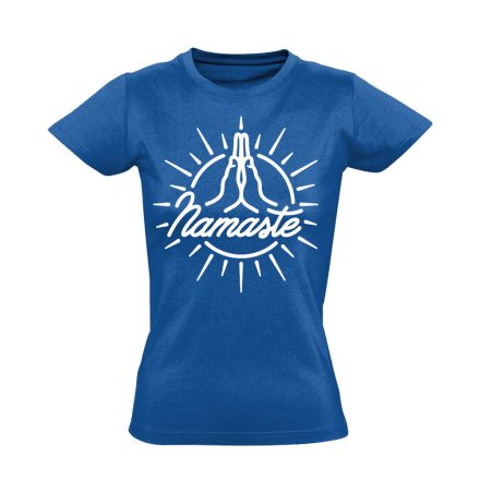 Namaste "nap" jógás női póló (kék)
