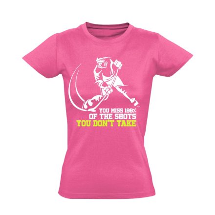 Take The Shot jégkorongos női póló (rózsaszín)