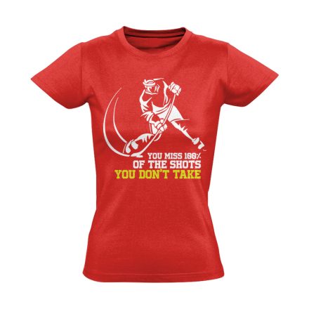 Take The Shot jégkorongos női póló (piros)