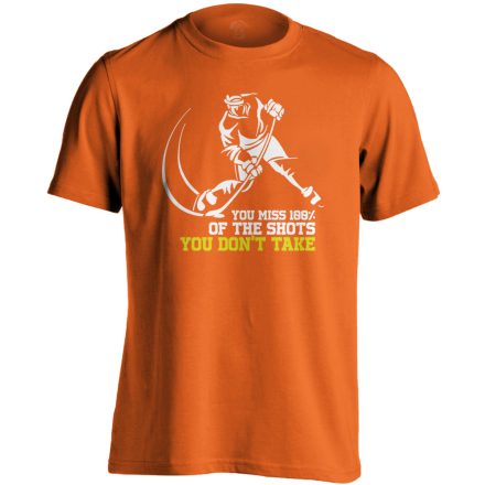 Take The Shot jégkorongos férfi póló (narancssárga)
