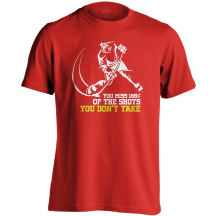 Take The Shot jégkorongos férfi póló (piros)