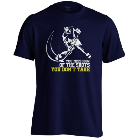 Take The Shot jégkorongos férfi póló (tengerészkék)