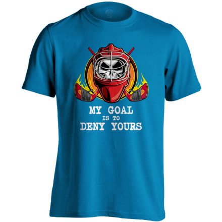 My Goal jégkorongos férfi póló (zafírkék)
