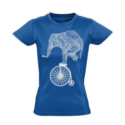 Frappáns "elefánt" kerékpáros női póló (kék)