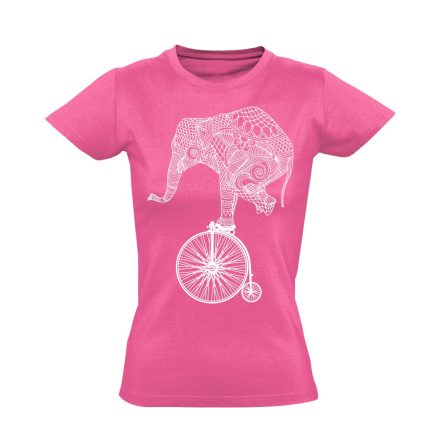 Frappáns "elefánt" kerékpáros női póló (rózsaszín)