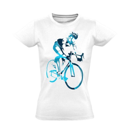 Frappáns "speed" kerékpáros női póló (fehér)