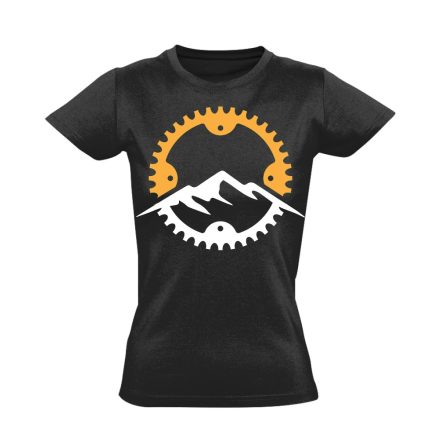 Frappáns "mountain" kerékpáros női póló (fekete)