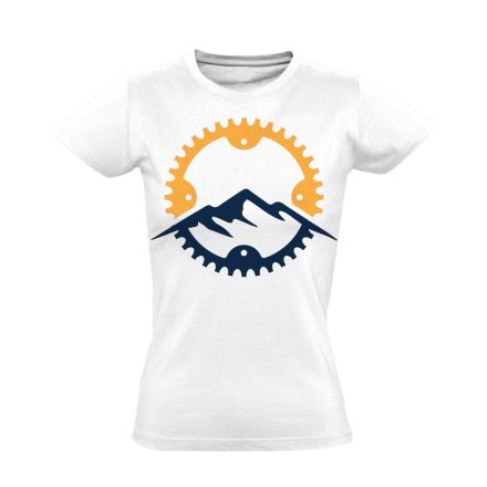 Frappáns "mountain" kerékpáros női póló (fehér)