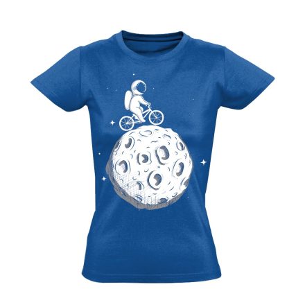 Frappáns "Hold" kerékpáros női póló (kék)