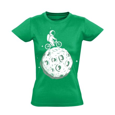 Frappáns "Hold" kerékpáros női póló (zöld)