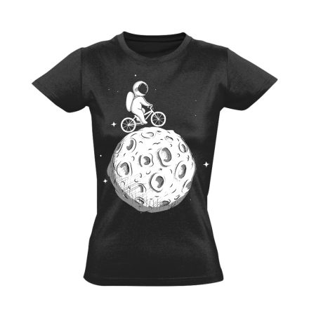 Frappáns "Hold" kerékpáros női póló (fekete)