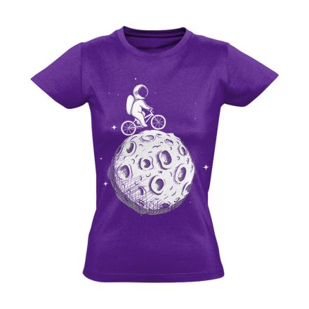 Frappáns "Hold" kerékpáros női póló (lila)