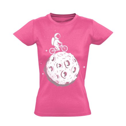 Frappáns "Hold" kerékpáros női póló (rózsaszín)