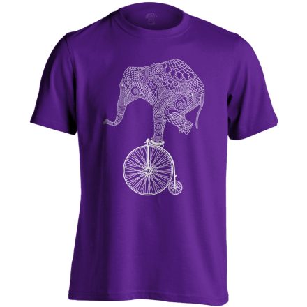 Frappáns "elefánt" kerékpáros férfi póló (lila)