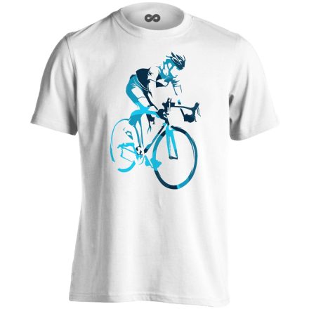 Frappáns "speed" kerékpáros férfi póló (fehér)
