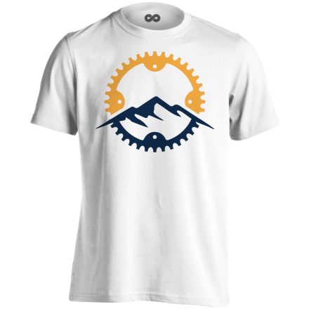 Frappáns "mountain" kerékpáros férfi póló (fehér)